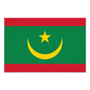 Flagge Mauretaniens Fotodruck