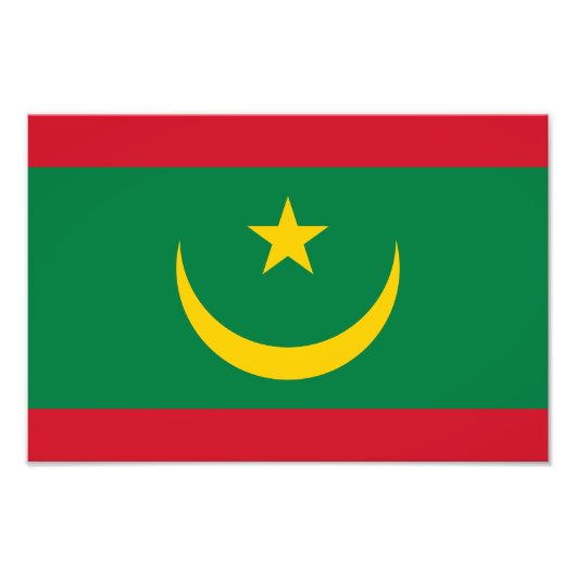 Flagge Mauretaniens Fotodruck (Vorne)