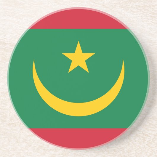 Flagge Mauretaniens Getränkeuntersetzer (Vorne)
