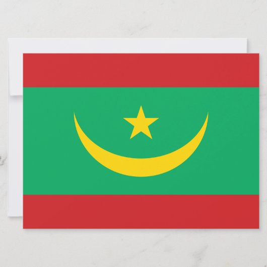 Flagge Mauretaniens Karte (Vorderseite)