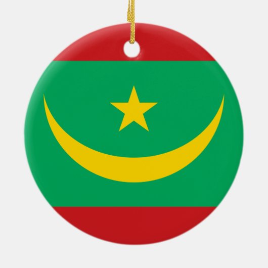 Flagge Mauretaniens Keramik Ornament (Hinten)