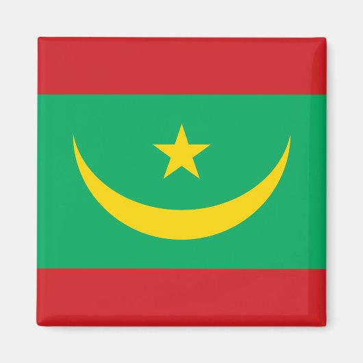 Flagge Mauretaniens Magnet (Vorne)