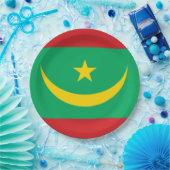 Flagge Mauretaniens Pappteller (Party)