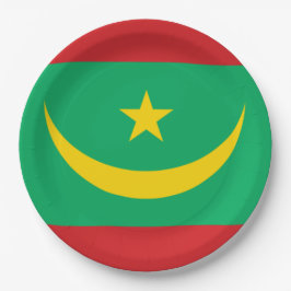 Flagge Mauretaniens Pappteller