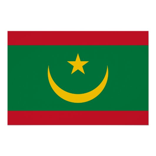 Flagge Mauretaniens Poster (Vorderseite)