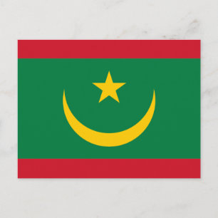 Flagge Mauretaniens Postkarte