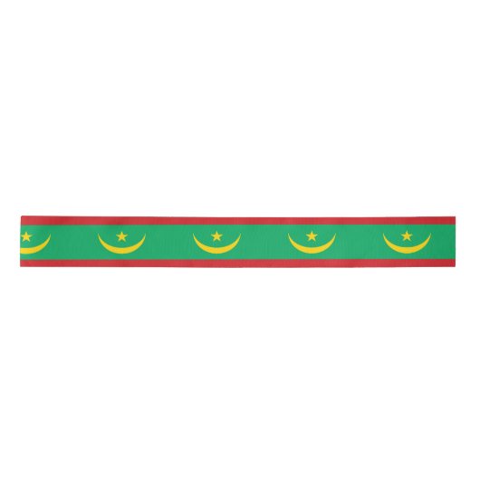 Flagge Mauretaniens Satinband (Vorderseite)