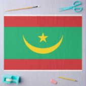 Flagge Mauretaniens Seidenpapier (Basteln)