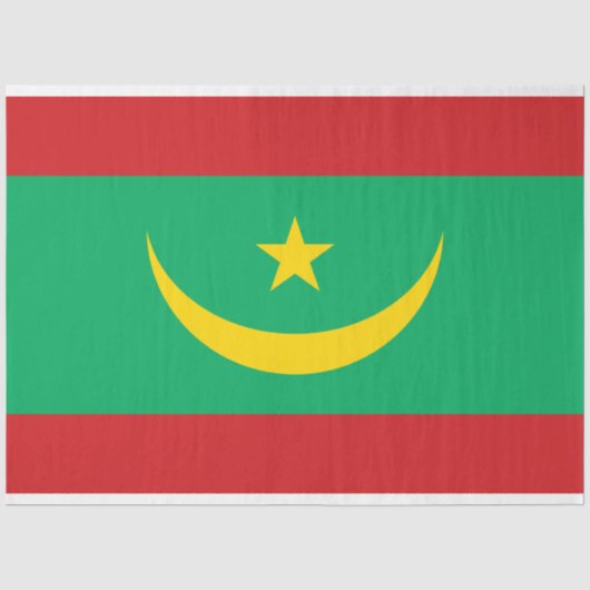 Flagge Mauretaniens Seidenpapier (Vorderseite)