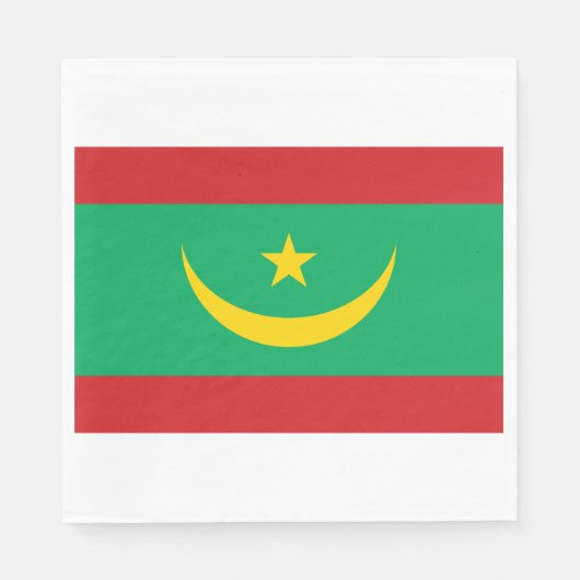 Flagge Mauretaniens Serviette (Vorderseite)