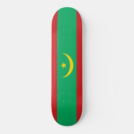 Flagge Mauretaniens Skateboard (Vorderseite)
