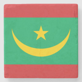 Flagge Mauretaniens Steinuntersetzer