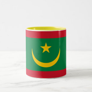 Flagge Mauretaniens Zweifarbige Tasse