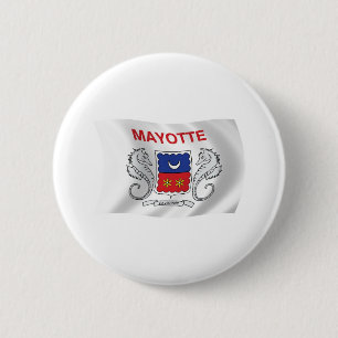 Flagge Mayottes Knopf Button