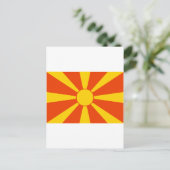 Flagge Mazedoniens Postkarte (Stehend Vorderseite)