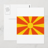 Flagge Mazedoniens Postkarte (Vorne/Hinten)