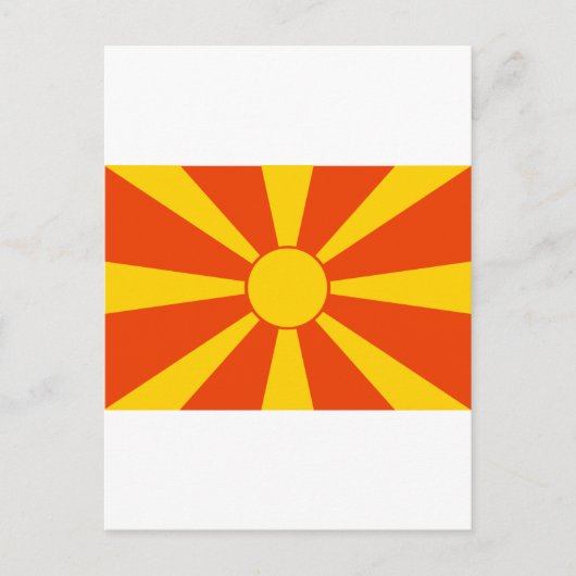 Flagge Mazedoniens Postkarte (Vorderseite)
