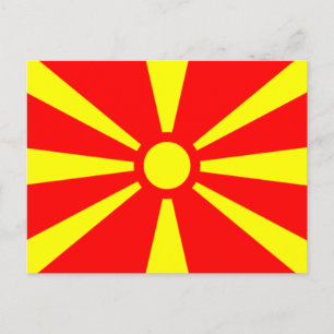 Flagge Mazedoniens Postkarte