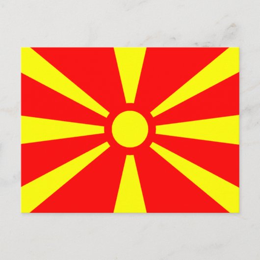 Flagge Mazedoniens Postkarte (Vorderseite)