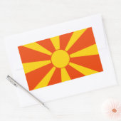 Flagge Mazedoniens Rechteckiger Aufkleber (Umschlag)