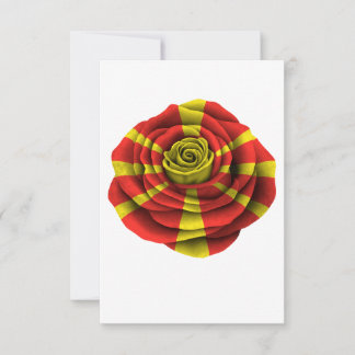 Flagge Mazedoniens Rose