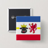 Flagge Mecklenburg-Vorpommern Pinback Butt Button (Vorne & Hinten)