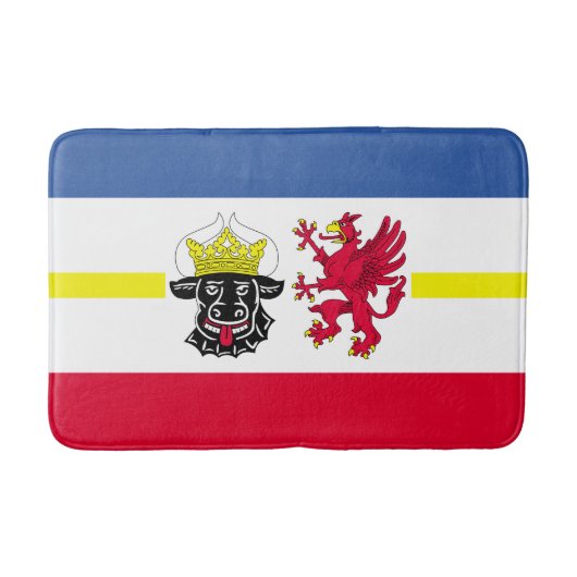 Flagge Mecklenburg-Western Pommern Bath Mat Badematte (Vorderseite)