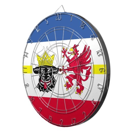 Flagge Mecklenburg-Western Pommern Dartboard Dartscheibe (Vorderseite rechts)