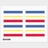 Flagge Mecklenburg-Western Pommern Rechteckig Rechteckiger Aufkleber (Blatt)