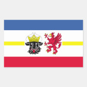 Flagge Mecklenburg-Western Pommern Rechteckig Rechteckiger Aufkleber (Vorderseite)