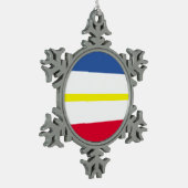 Flagge Mecklenburg-Western Pommern Snowflake Pe Schneeflocken Zinn-Ornament (Links)