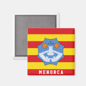 Flagge Menorcas, Spanien Magnet (Vorderseite/Rückseite)