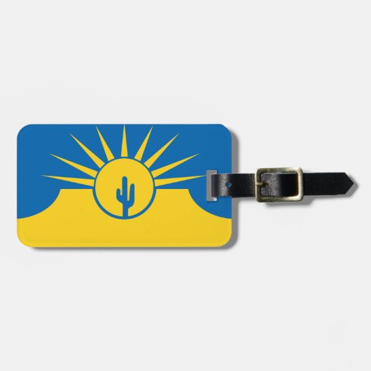 Flagge Mesa, Gepäckmarke Arizona Gepäckanhänger (Vorderseite horizontal)
