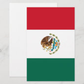 Flagge Mexikos Briefpapier (Vorne/Hinten)