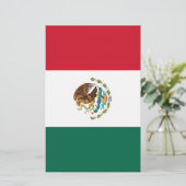 Flagge Mexikos Briefpapier (Stehend Vorderseite)