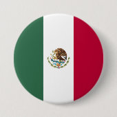 Flagge Mexikos Button (Vorderseite)