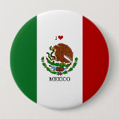 Flagge Mexikos Button (Vorderseite)