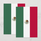 Flagge Mexikos Dankeskarte (Vorne/Hinten)