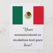 Flagge Mexikos Einladung (Vorne/Hinten)