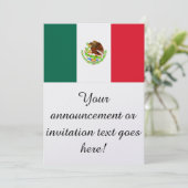 Flagge Mexikos Einladung (Stehend Vorderseite)