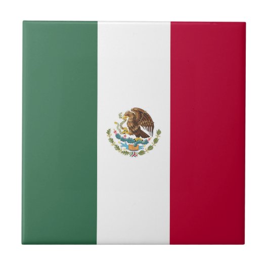 Flagge Mexikos Fliese (Vorderseite)