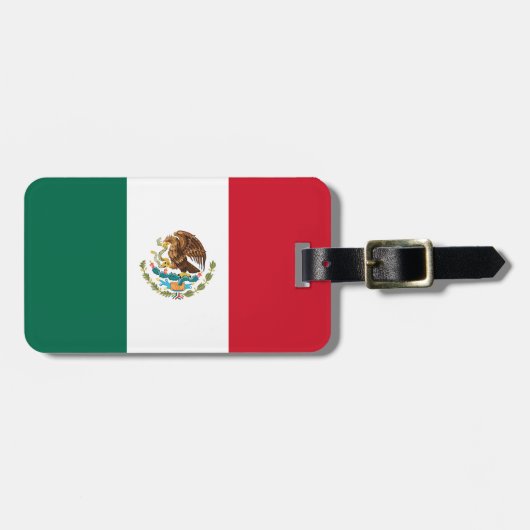 Flagge Mexikos Gepäckanhänger (Vorderseite horizontal)