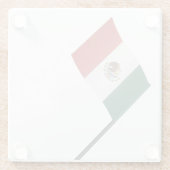 Flagge Mexikos Glasuntersetzer (Rückseite)