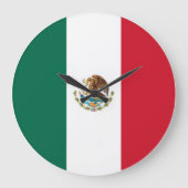 Flagge Mexikos Große Wanduhr (Vorderseite)