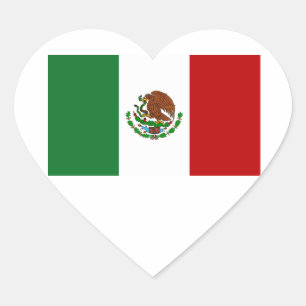 Flagge Mexikos Herz-Aufkleber