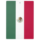 Flagge Mexikos Klemmbrett (Rückseite)
