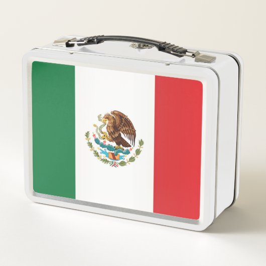 Flagge Mexikos Metall Brotdose (Rückseite)