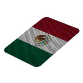 Flagge Mexikos mit Kohlenstofffasereffekt Magnet (Linke Seite)