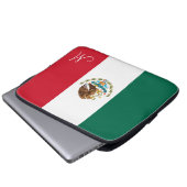 Flagge Mexikos Mit Monogramm Laptopschutzhülle (Vorne Knopf)