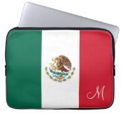 Flagge Mexikos Mit Monogramm Laptopschutzhülle (Vorderseite)